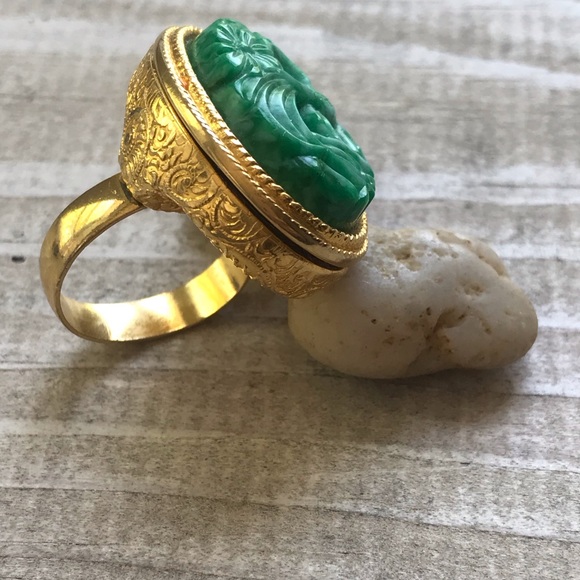 Vntg bohemian style Ring 💍 locket Avon - Picture 10 of 15